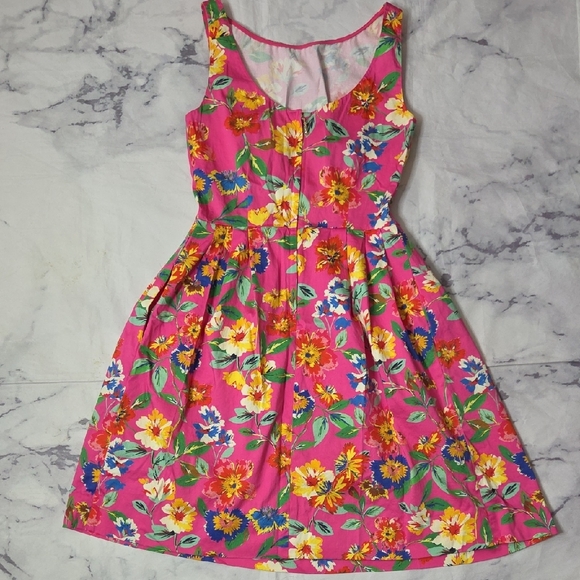 Kate Spade Pink Floral Sleeveless Dress - Picture 7 of 8